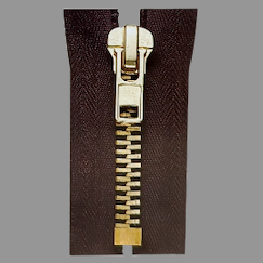 10# brass closed-end metal zipper